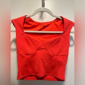 Alo Yoga Ribbed Sweetheart Top